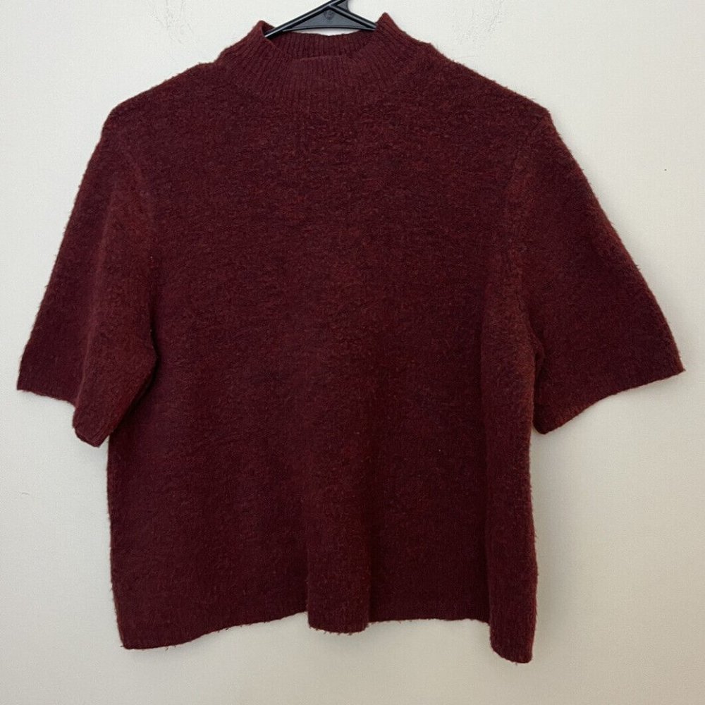 Ann Taylor Loft Italian Yarn Short Sleeve Sweater Women’s Size Medium Red